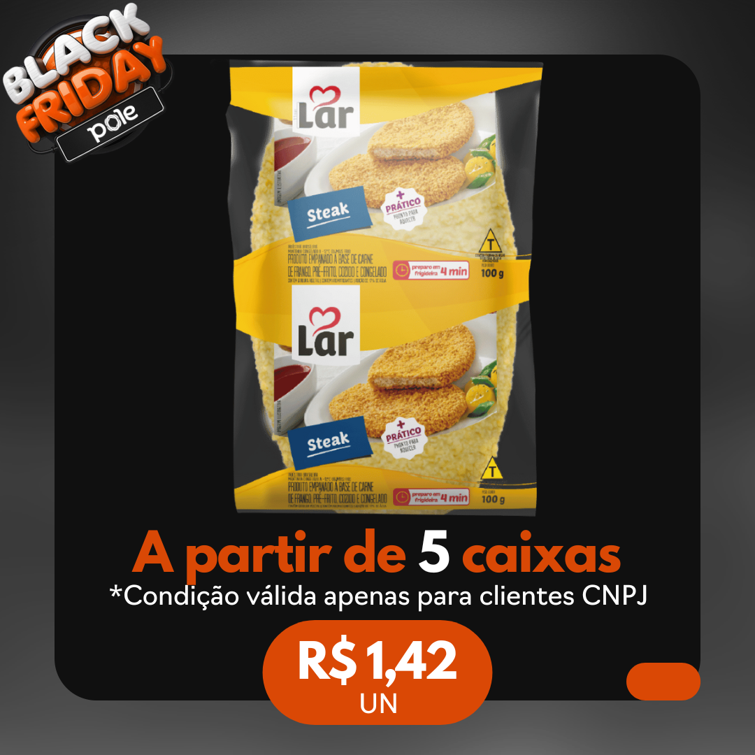 Steak de frango Cong 100g - Lar
